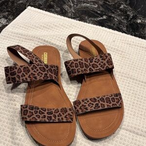 Cushion Walk Leopard Print Sandals for Women
